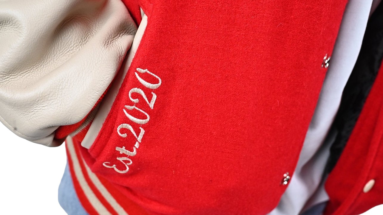 BS Red Varsity Bomber Jacket