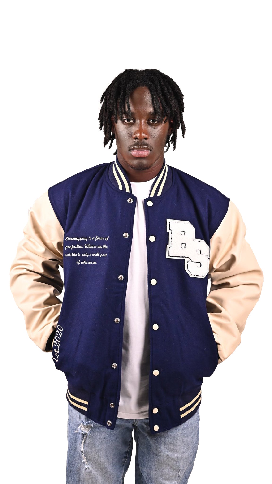 BS Blue Varsity Bomber Jacket