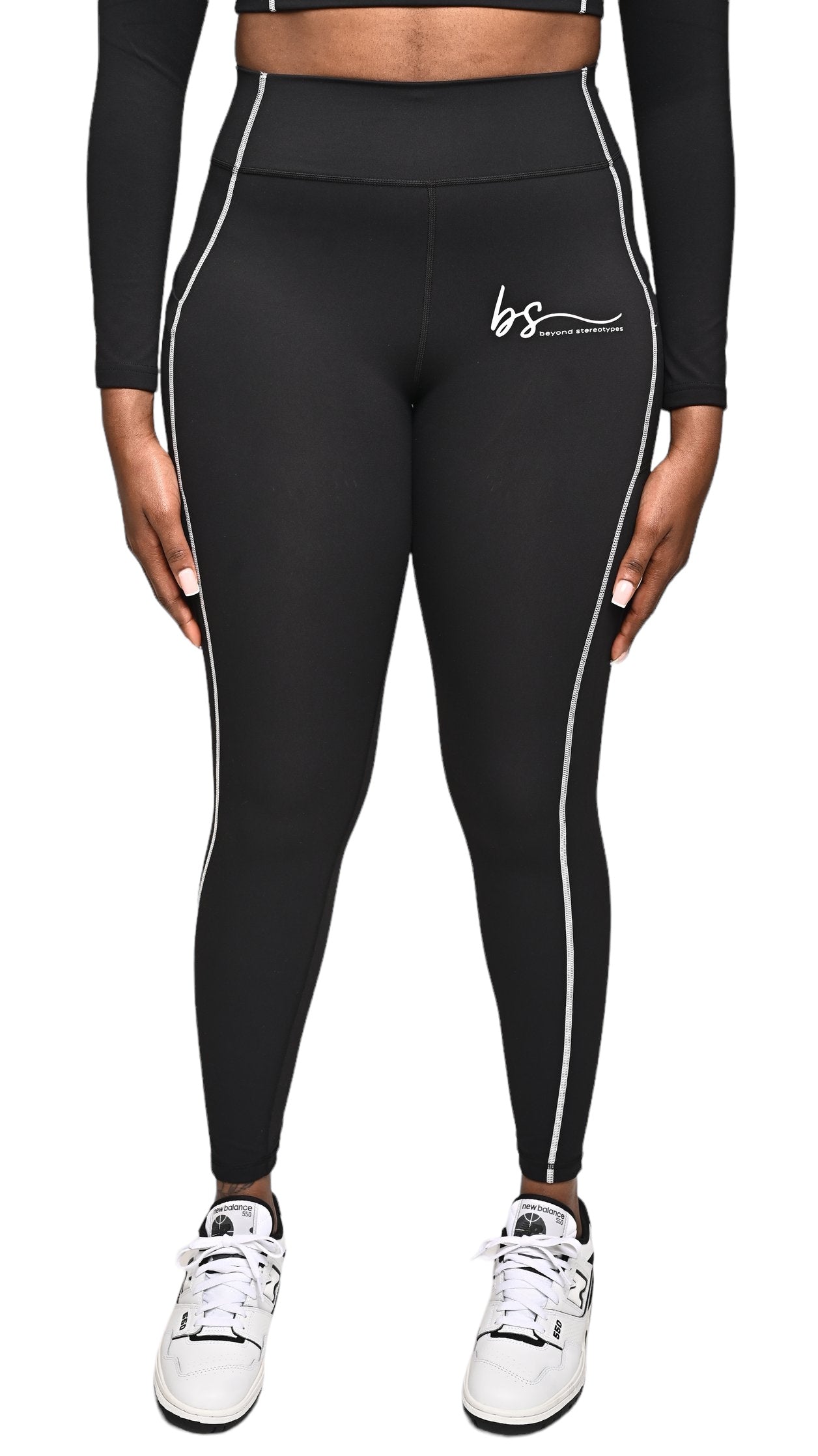 BS black nylon legging