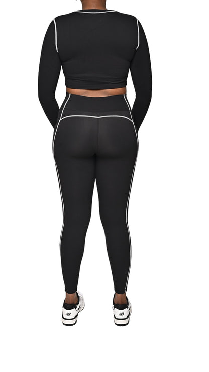 BS black nylon legging